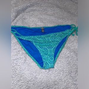 Aerie Large Turquoise Crochet Look Bikini Bottom